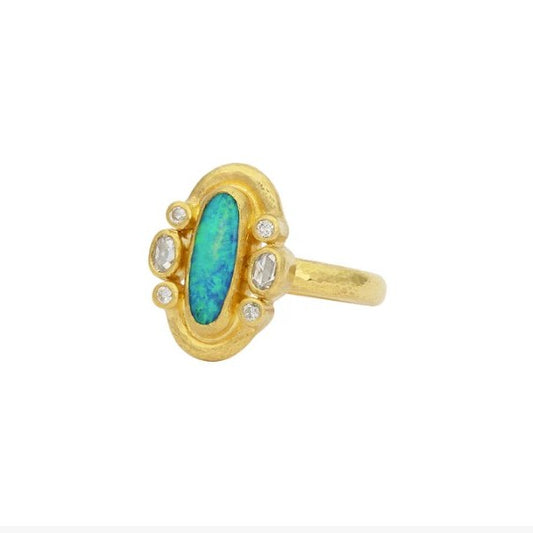 Gurhan Muse Gold Opal & Diamond Ring