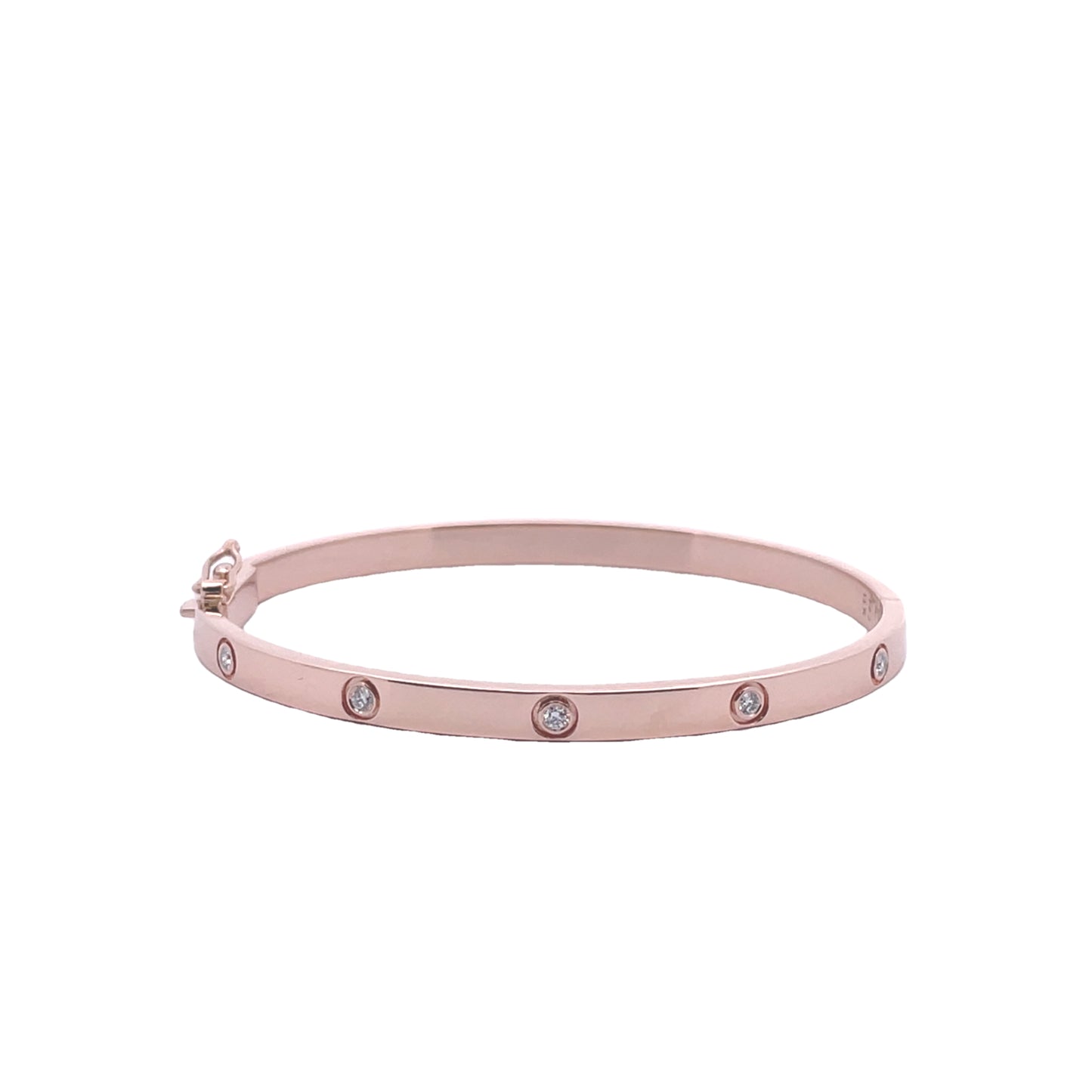 Bezel Set Diamond Bangle