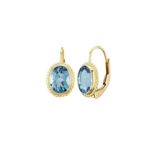 Blue Topaz Drop Earrings