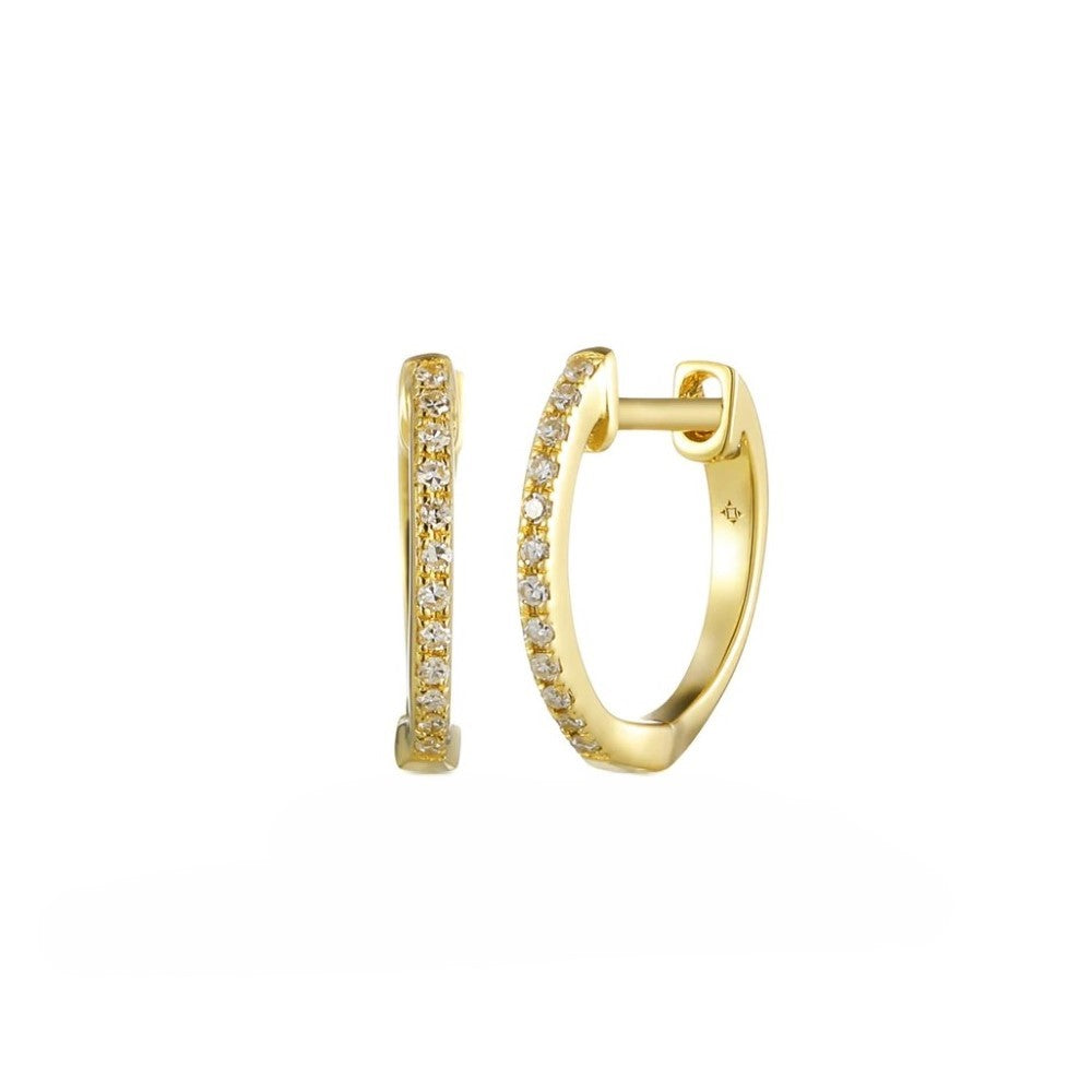 Diamond Huggie Earrings