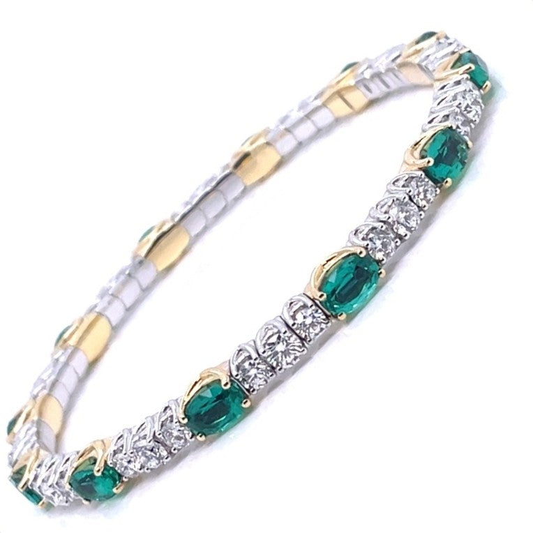 Picchiotti Xpandable™ Emerald and Diamond Tennis Bracelet