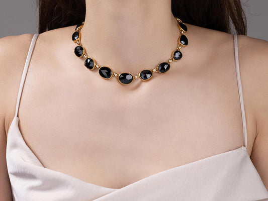 Gurhan Black Spinel and Diamond Necklace
