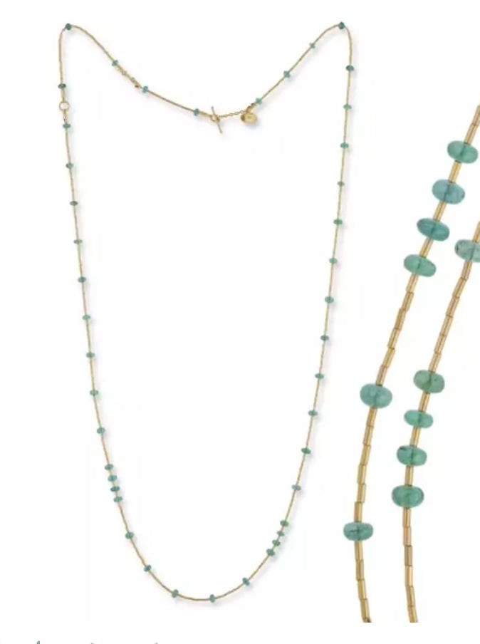 Lika Behar Chatter Emerald Bead Necklace