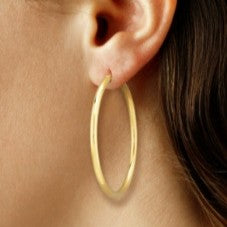 Sterling Silver Vermeil Hoop Earrings