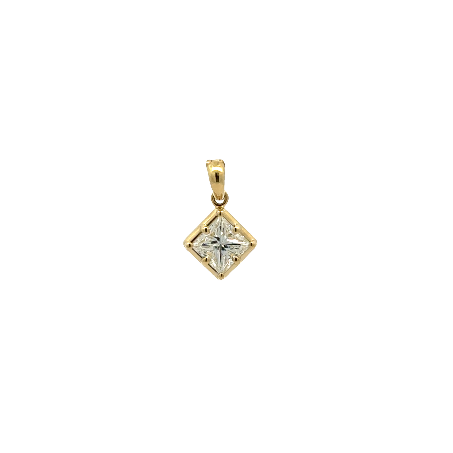 Diamond Princess Cut Pendant