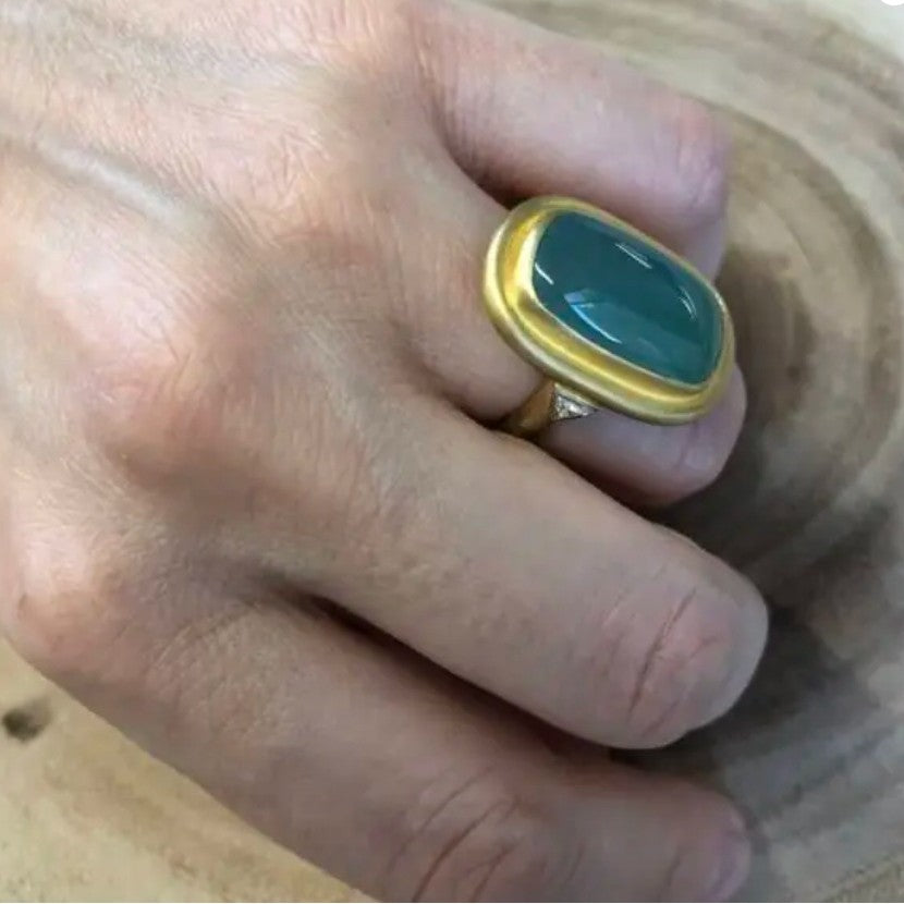 Lika Behar Aquaprase and Diamond Ring