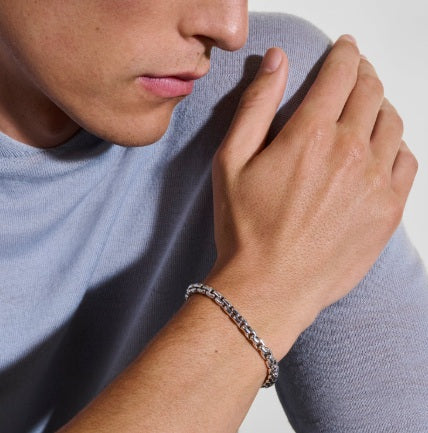 John Hardy Sterling Silver Box Chain Bracelet