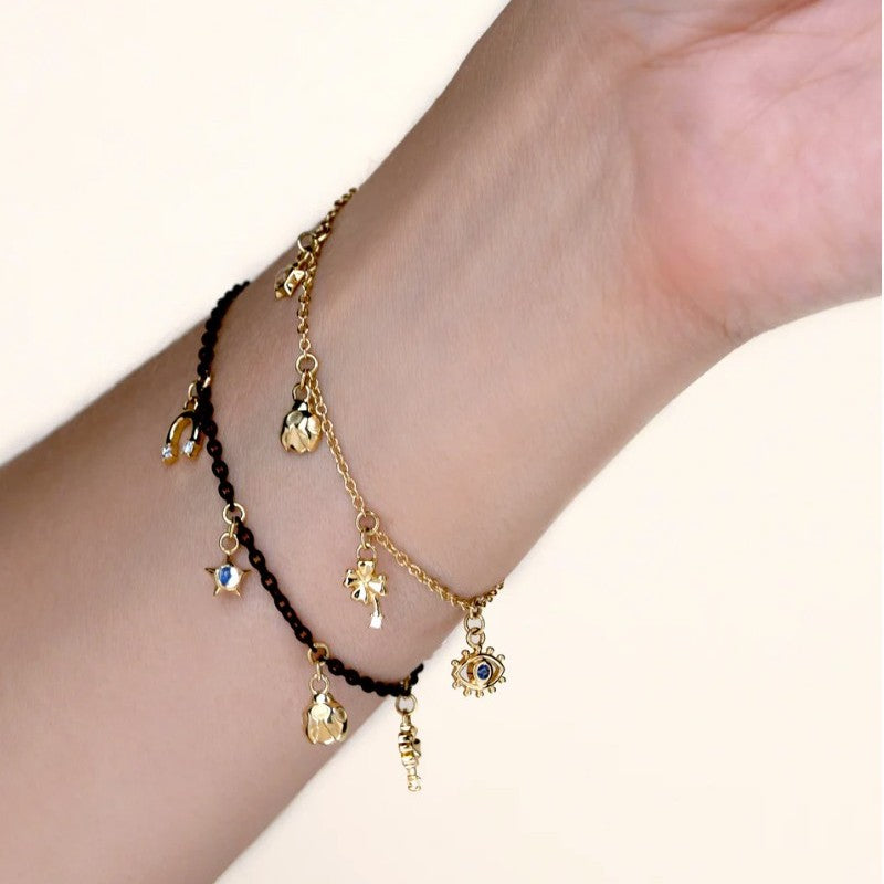 Monica Rich Kosann "Luck" Charm Bracelet