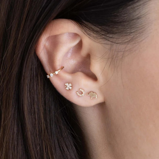 Zoë Chicco Single Diamond Horseshoe Stud Earring