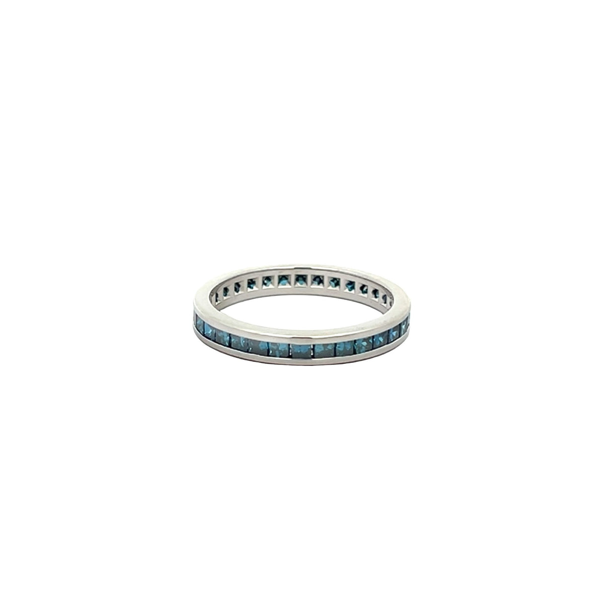 Blue Diamond Eternity Band