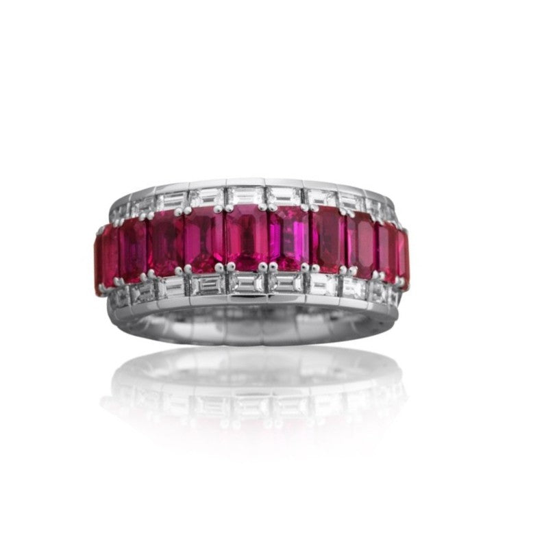 Picchiotti Xpandable™ Ruby and Diamond Band