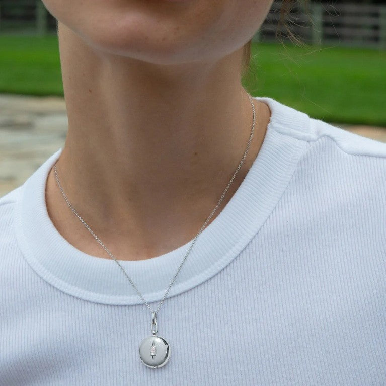 Monica Rich Kosann Round Locket with Diamonds Pendant