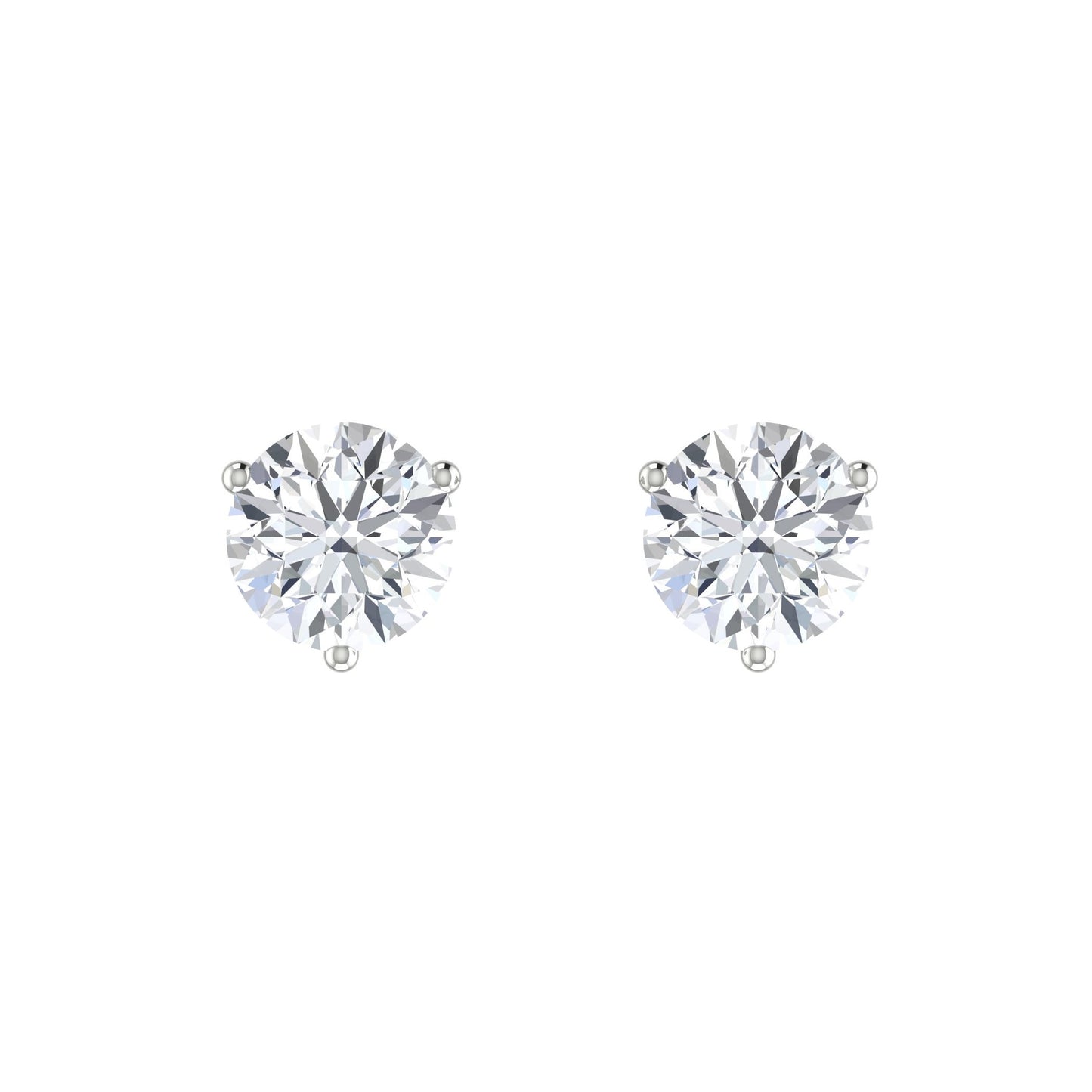 Round Diamond Earrings