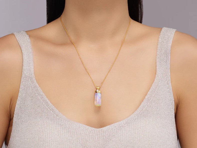 Gurhan Glint Gold Opal and Diamond Pendant