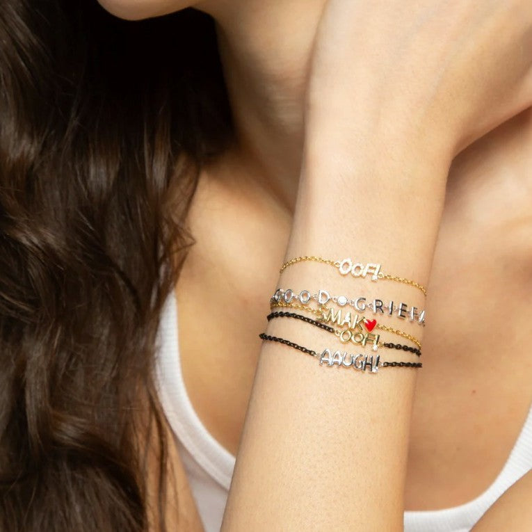 Monica Rich Kosann "Good Grief" Sterling Silver Bracelet