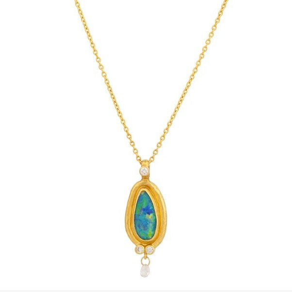 Gurhan Muse Gold Oval & Diamond Pendant