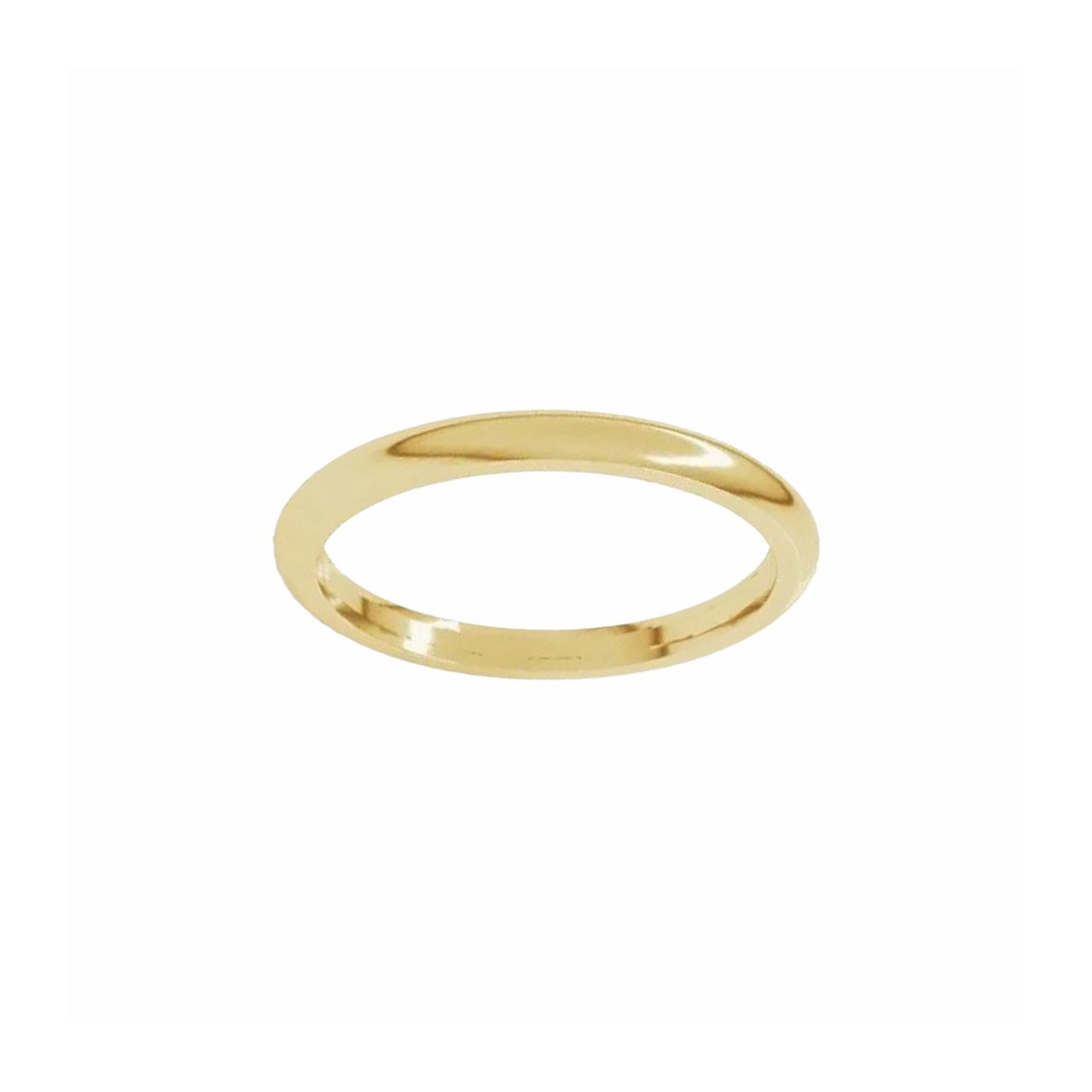 Yellow Gold 2mm Band Ring