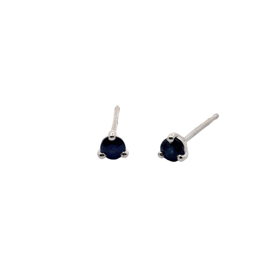 Blue Sapphire Stud Earrings