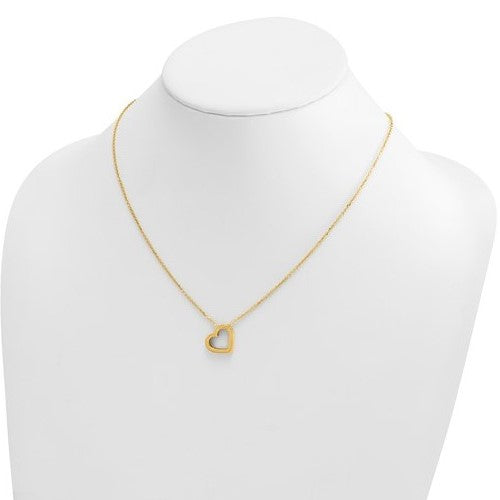 Yellow Gold Heart Necklace
