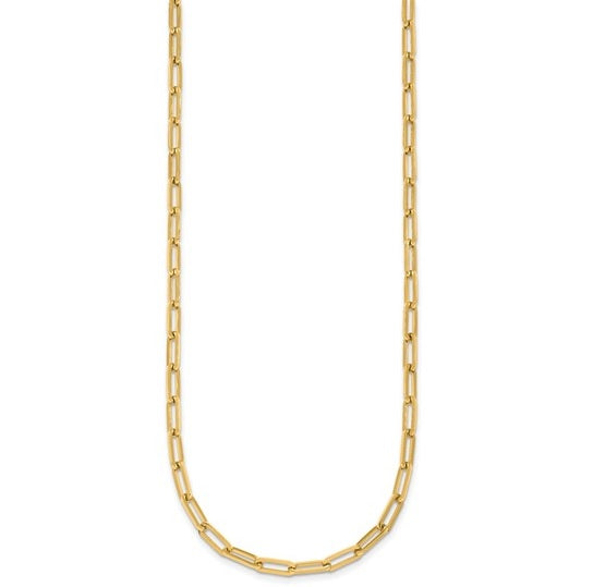 Yellow Gold Paperclip Chain