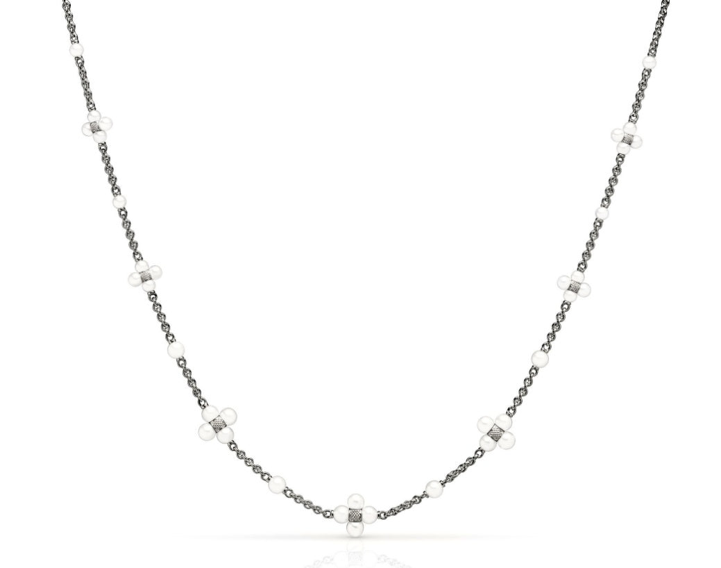Paul Morelli Orbit Pearl and Diamond Necklace
