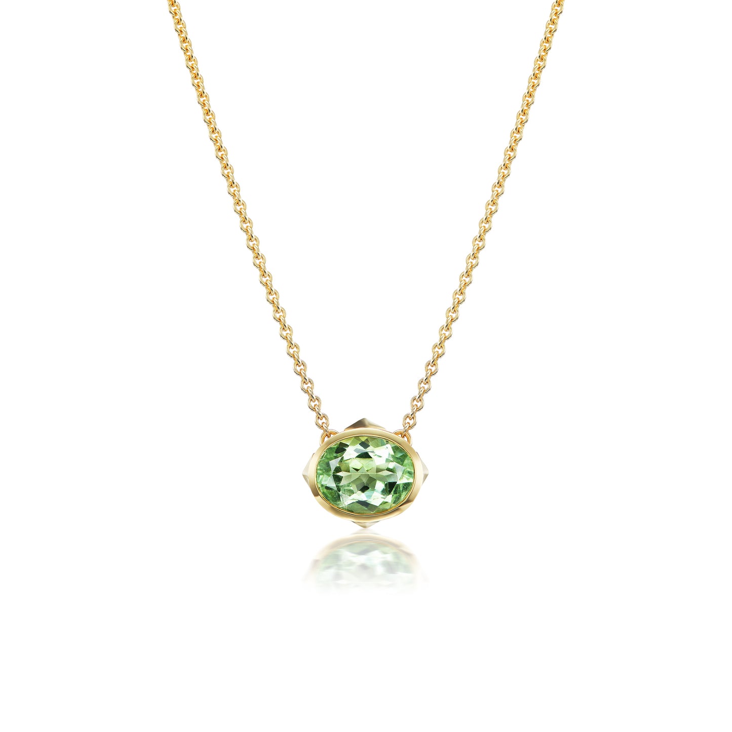 Chris Correia Yellow Gold Green Tourmaline Drop Pendant