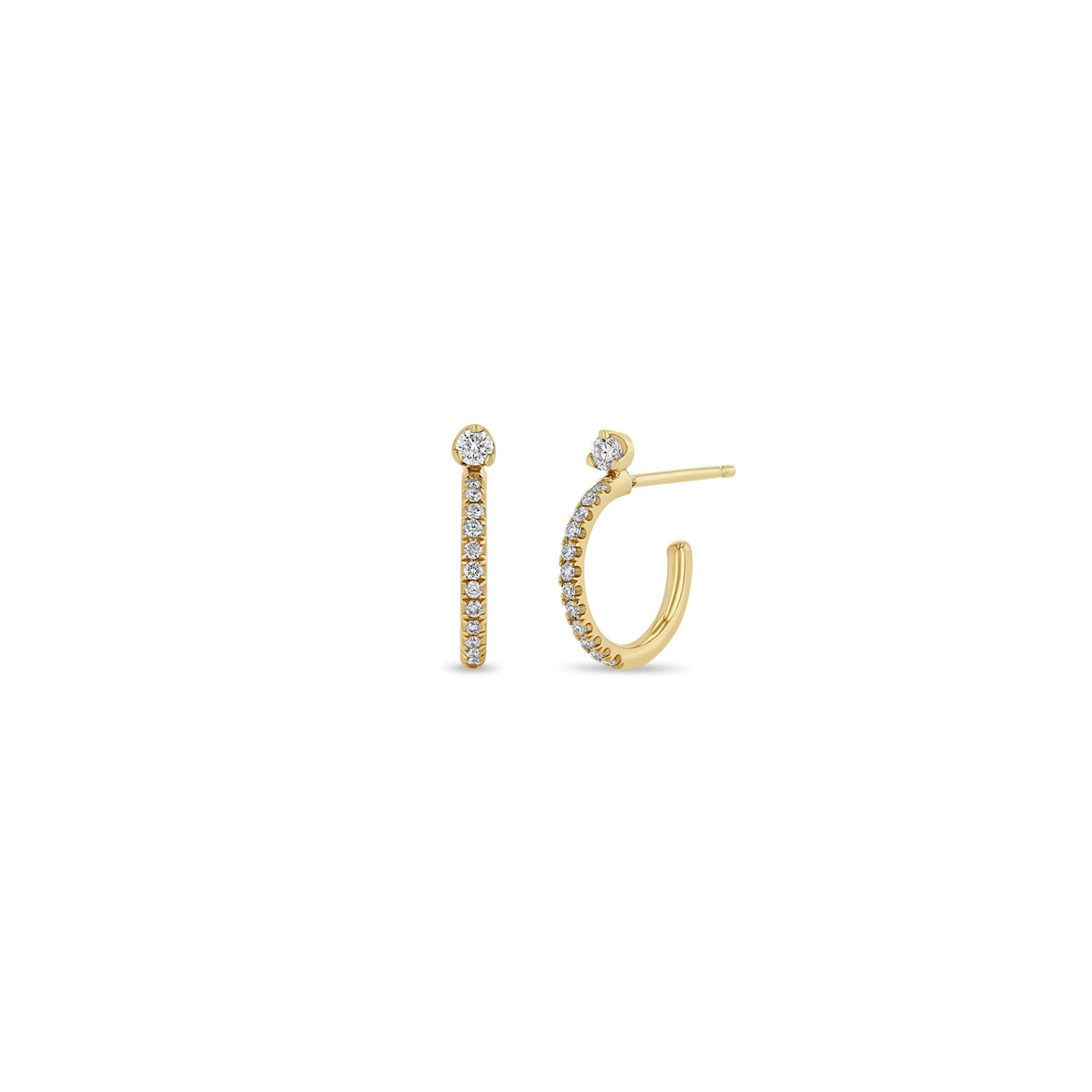 Zoë Chicco Diamond Hoop Earrings