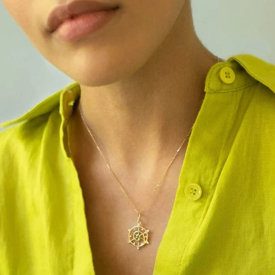 Monica Rich Kosann Venus Emerald & Diamond Charm