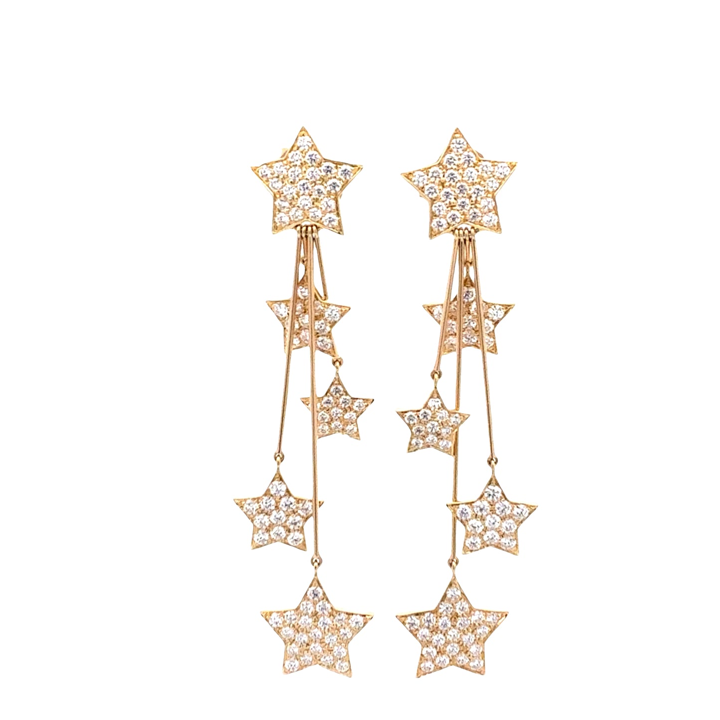 Suna Star Hanging Diamond Earrings