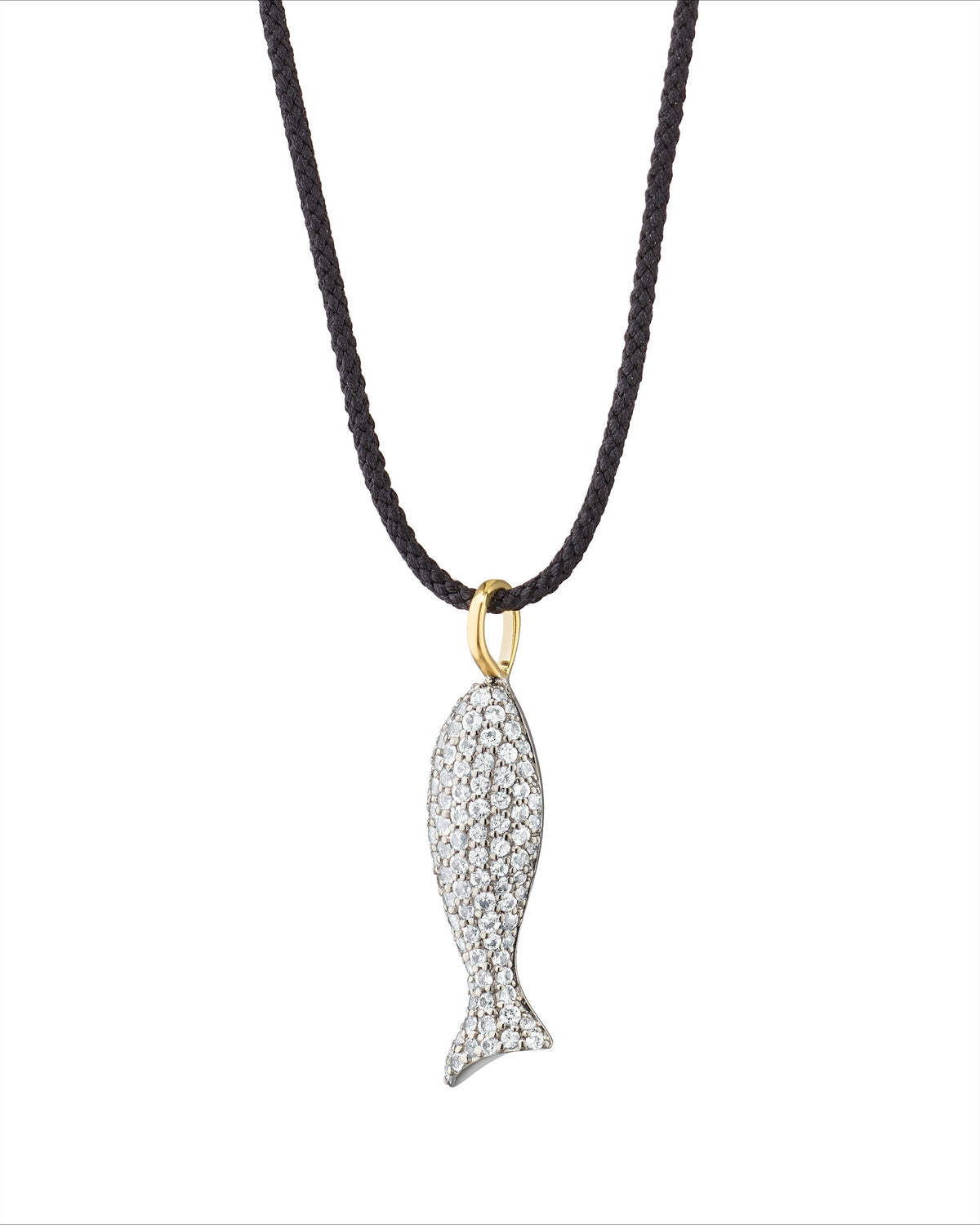 Monica Rich Kosann White Sapphire Fish Pendant