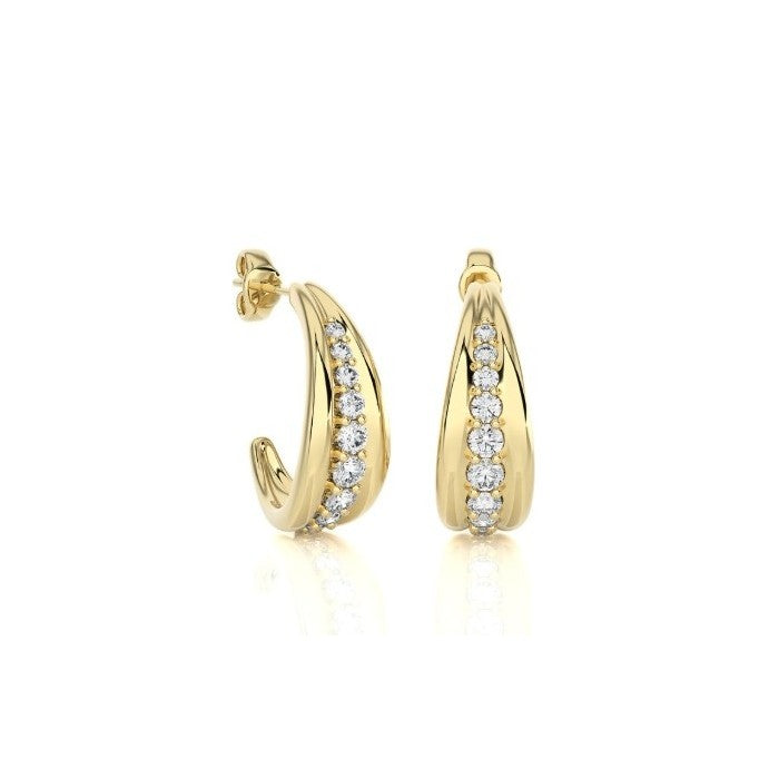 Diamond Hoop Earrings