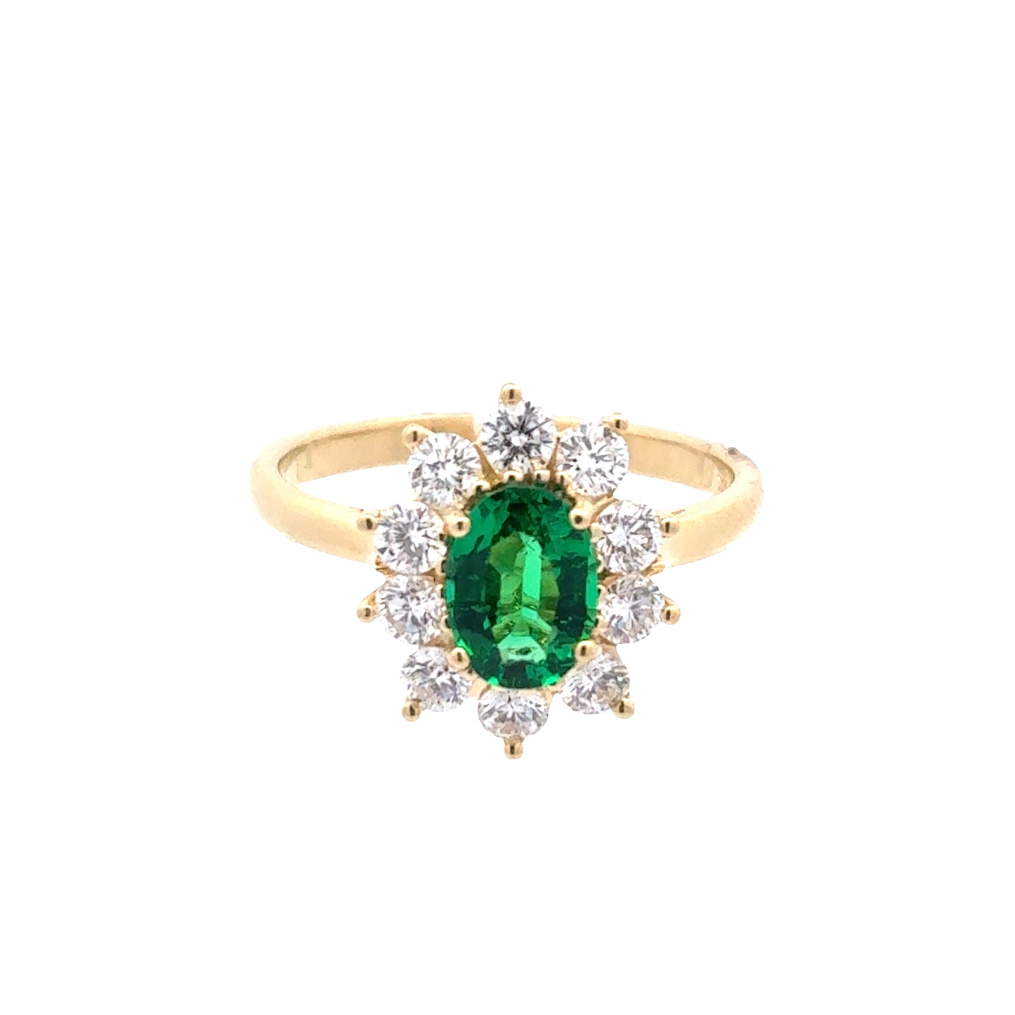 Suna Emerald and Diamond Ring
