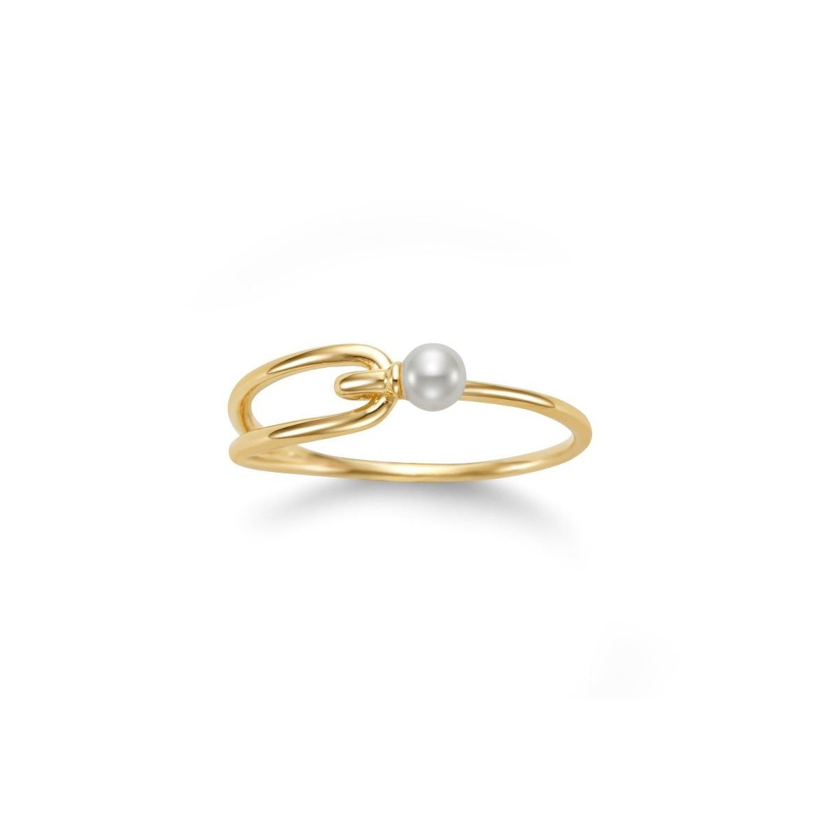 Yellow Gold Freshwater Pearl Ring