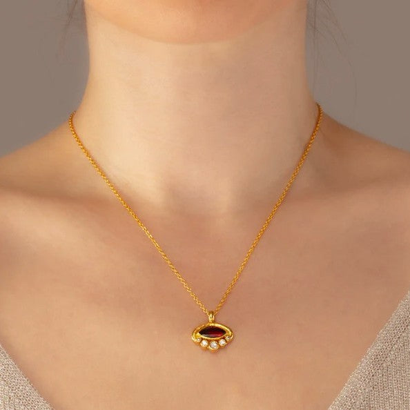 Gurhan Muse Gold Garnet & Diamond Pendant