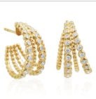 Gumuchian Nutmeg Diamond Hoop Earrings
