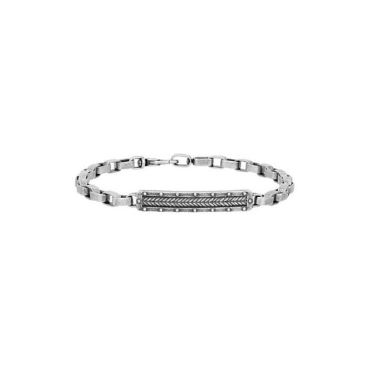 Gurhan Men's Sterling Silver Chevron ID Bracelet