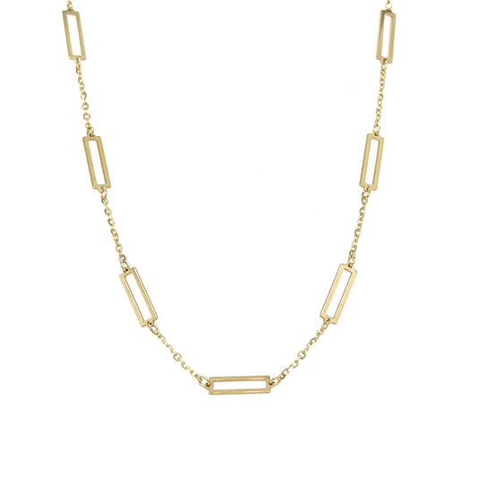 Yellow Gold Station Necklace