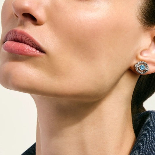 John Hardy Swiss Blue Topaz Stud Earrings