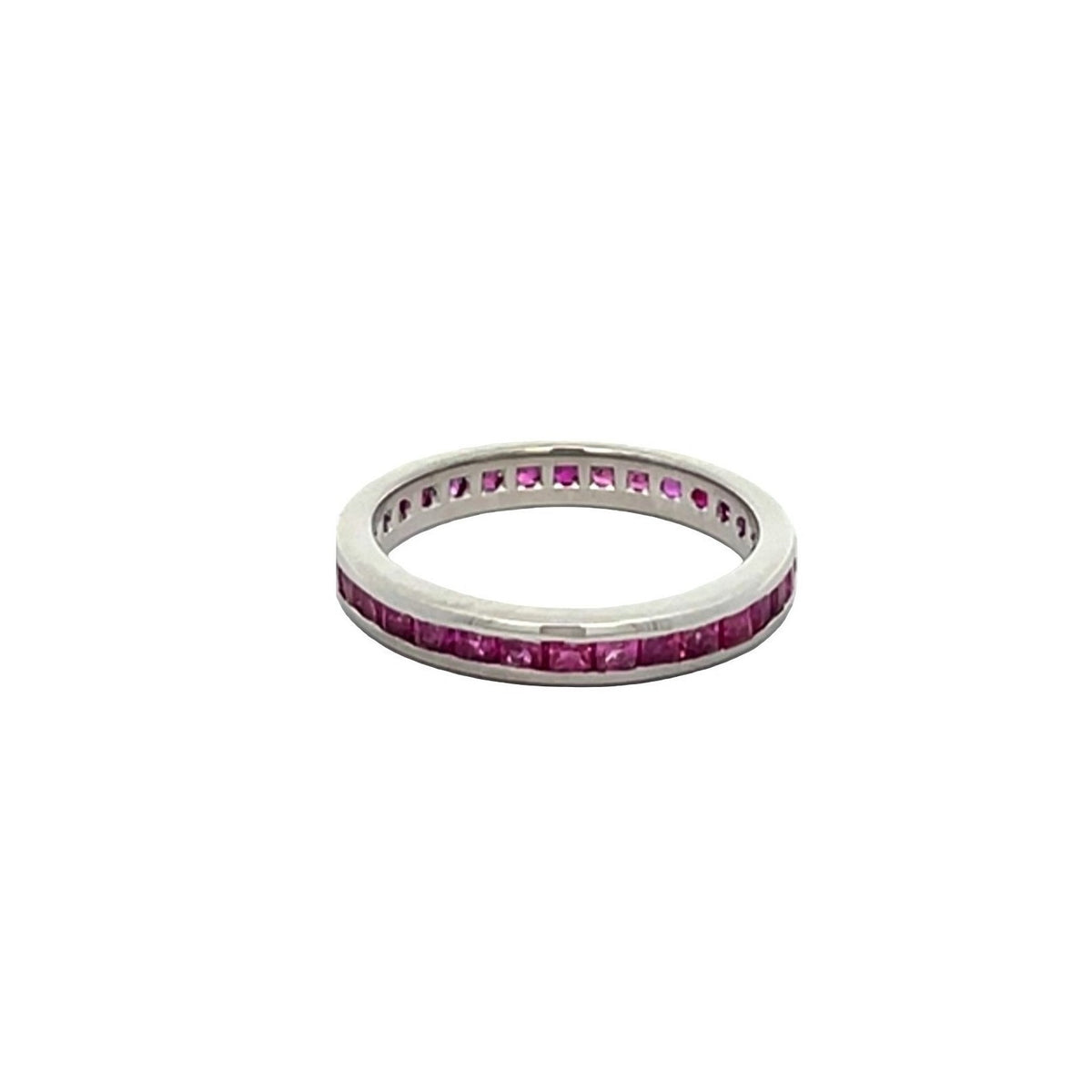 Pink Sapphire Eternity Band