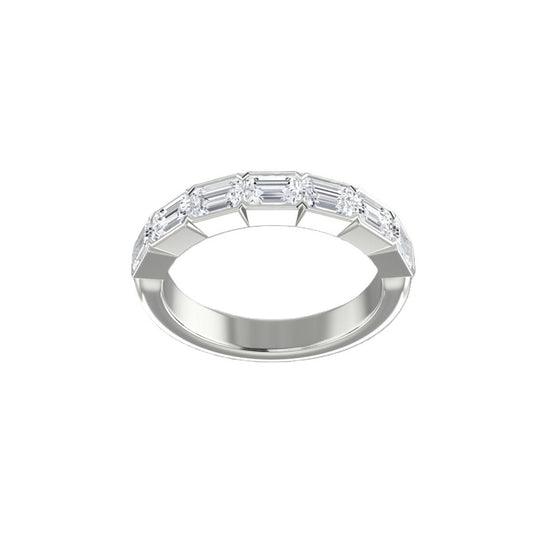 Emerald Cut Diamond Wedding Band