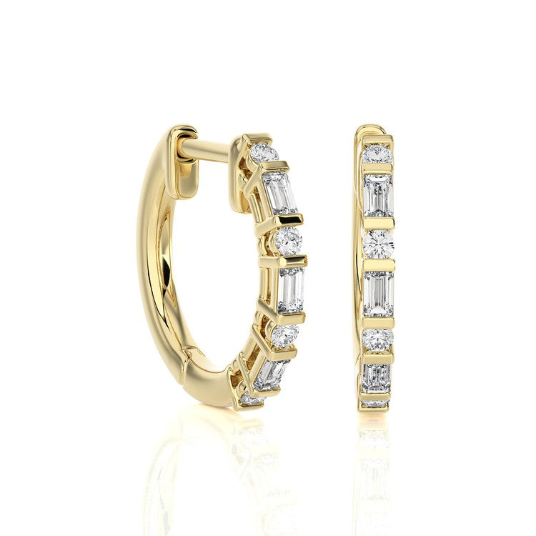 Diamond Huggie Earrings