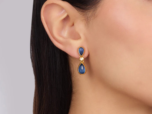 Gurhan Rune Kynaite and Diamond Drop Earrings