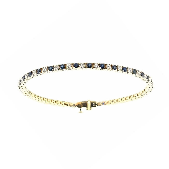 Diamond and Sapphire Tennis Bracelet