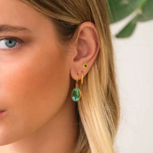 Lika Behar Emerald Stud Earrings