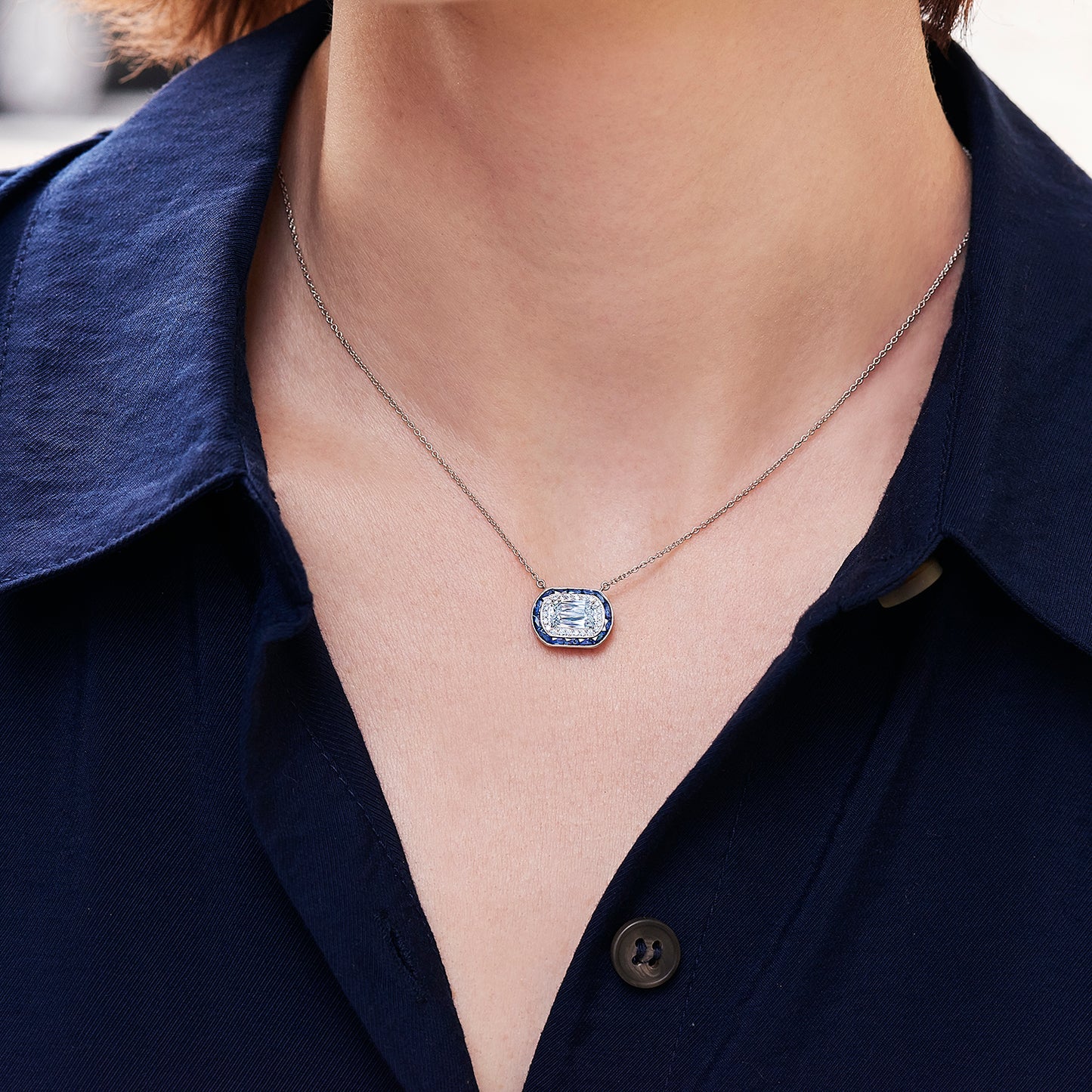 Kwiat Ashoka Diamond & Sapphire Pendant