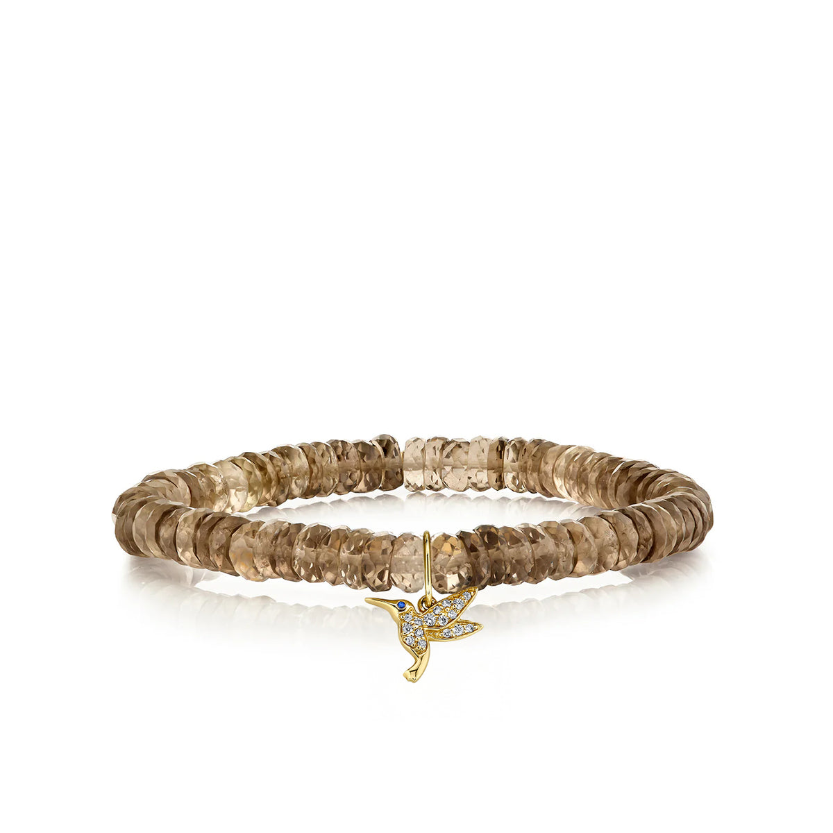Sydney Evan Smokey Topaz and Diamond Stretch Bracelet