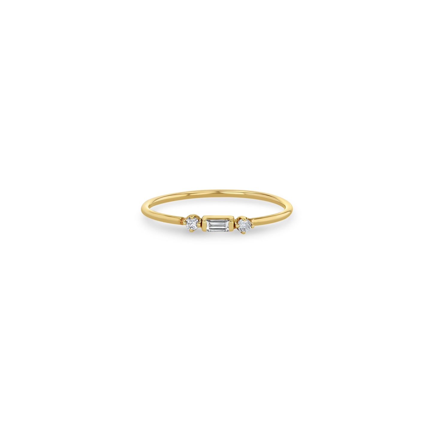 Zoe Chicco Baguette and Diamond Stack Ring