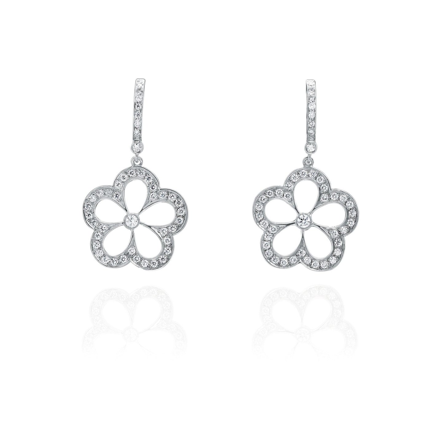 Gumuchian Daisy Diamond Drop Earrings