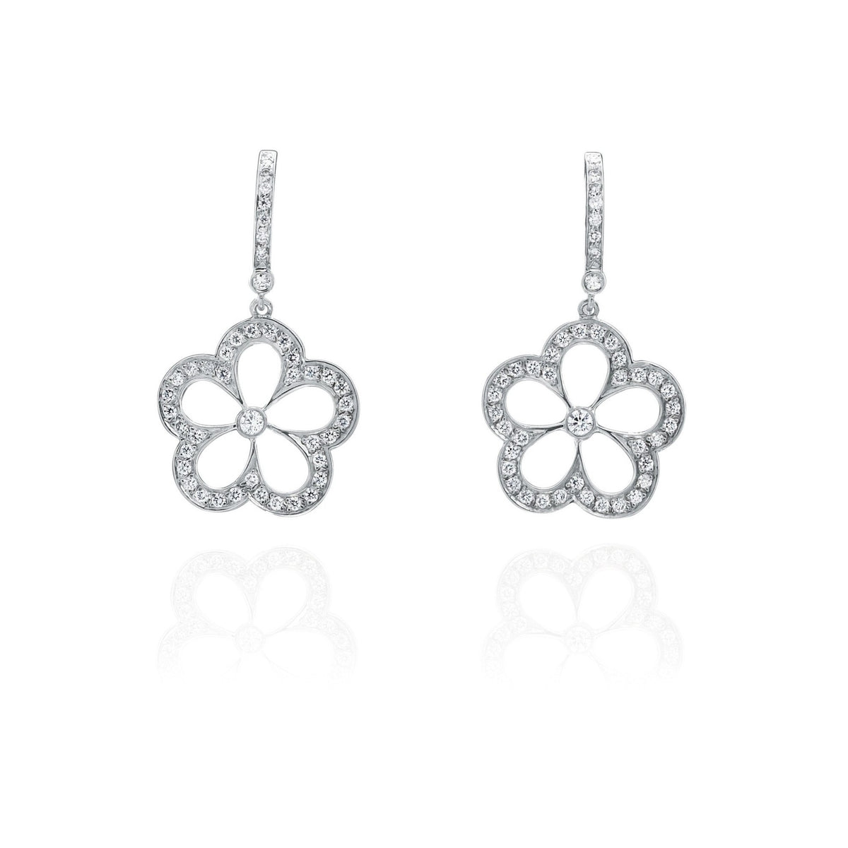 Gumuchian Daisy Diamond Drop Earrings