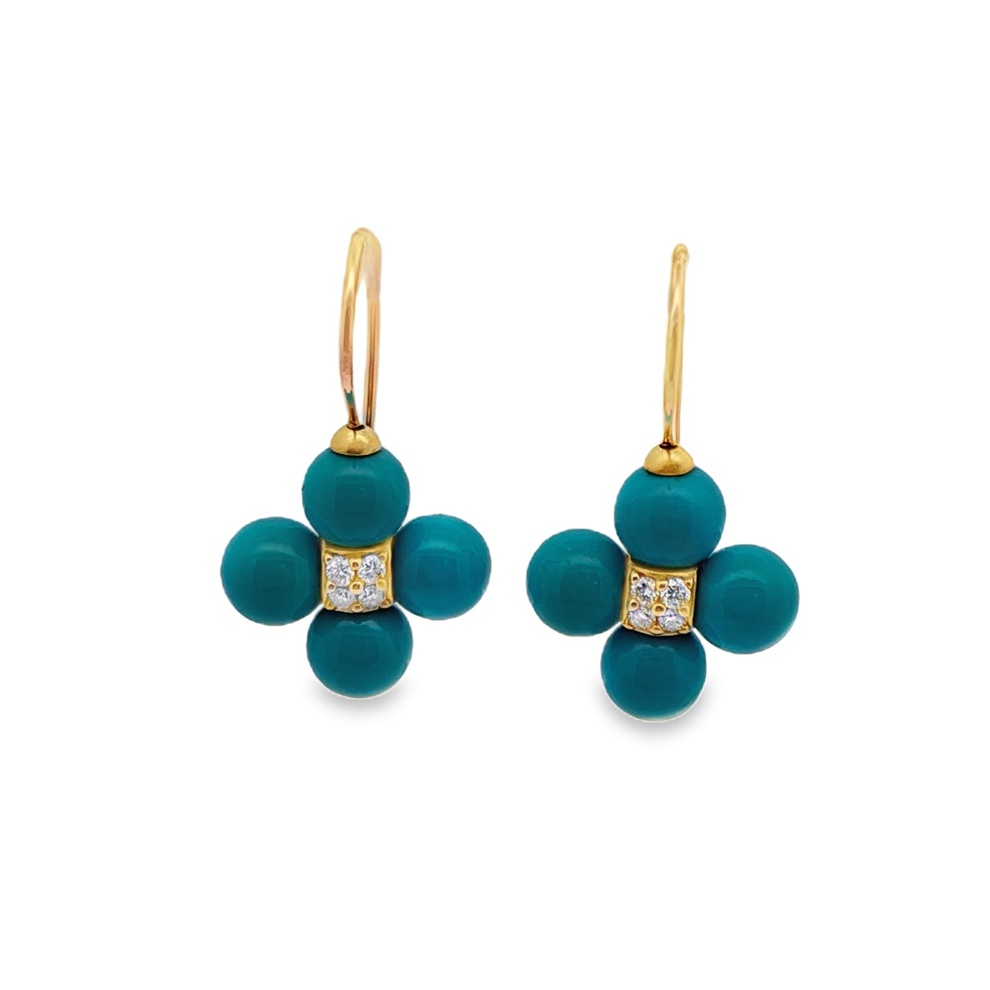 Paul Morelli Sequence Turquoise and Diamond Drop Earrings